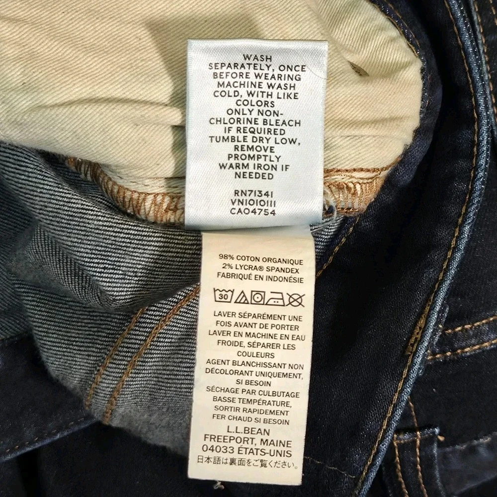 LL Bean Signature Slim Straight Fit Jeans Mens 34x34 Gorpcore Hiking Dad Grunge